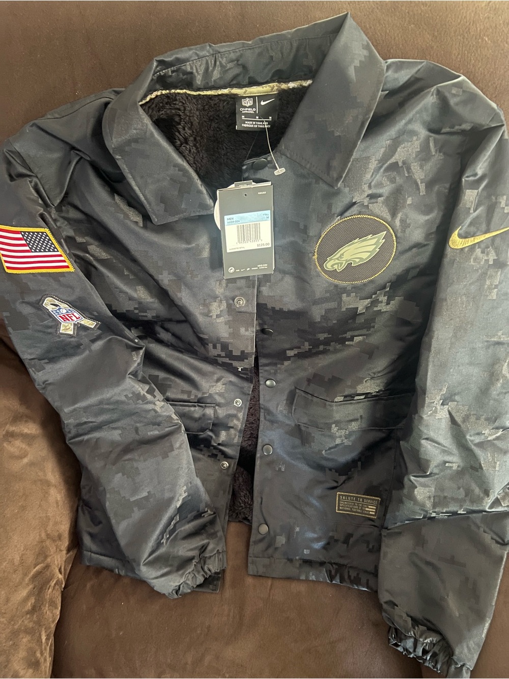 Nike Black Digital Camo Philadelphia Eagles Salute the Troops Jacket